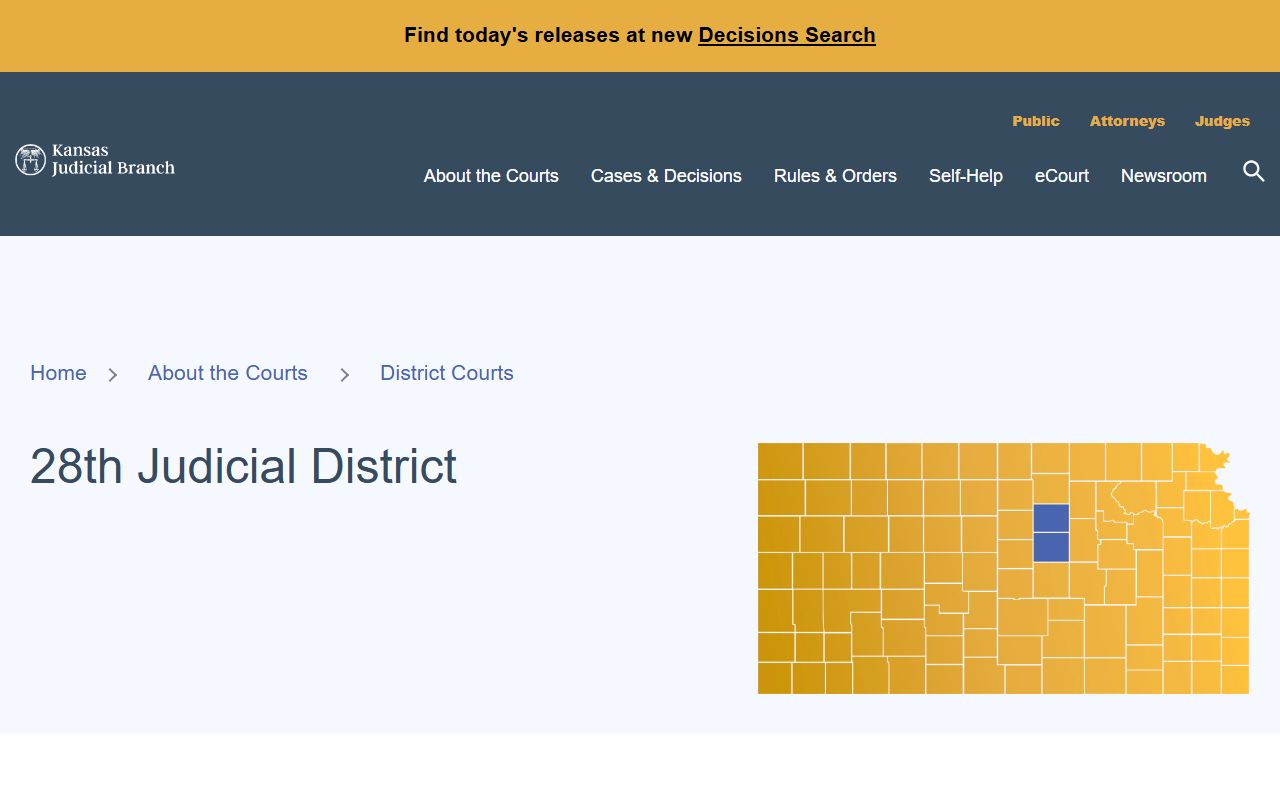 Saline County court dockets 28th Judicial District listing