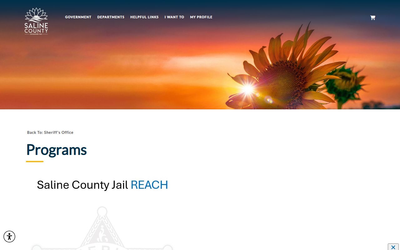 Saline County inmate records correctional programs page